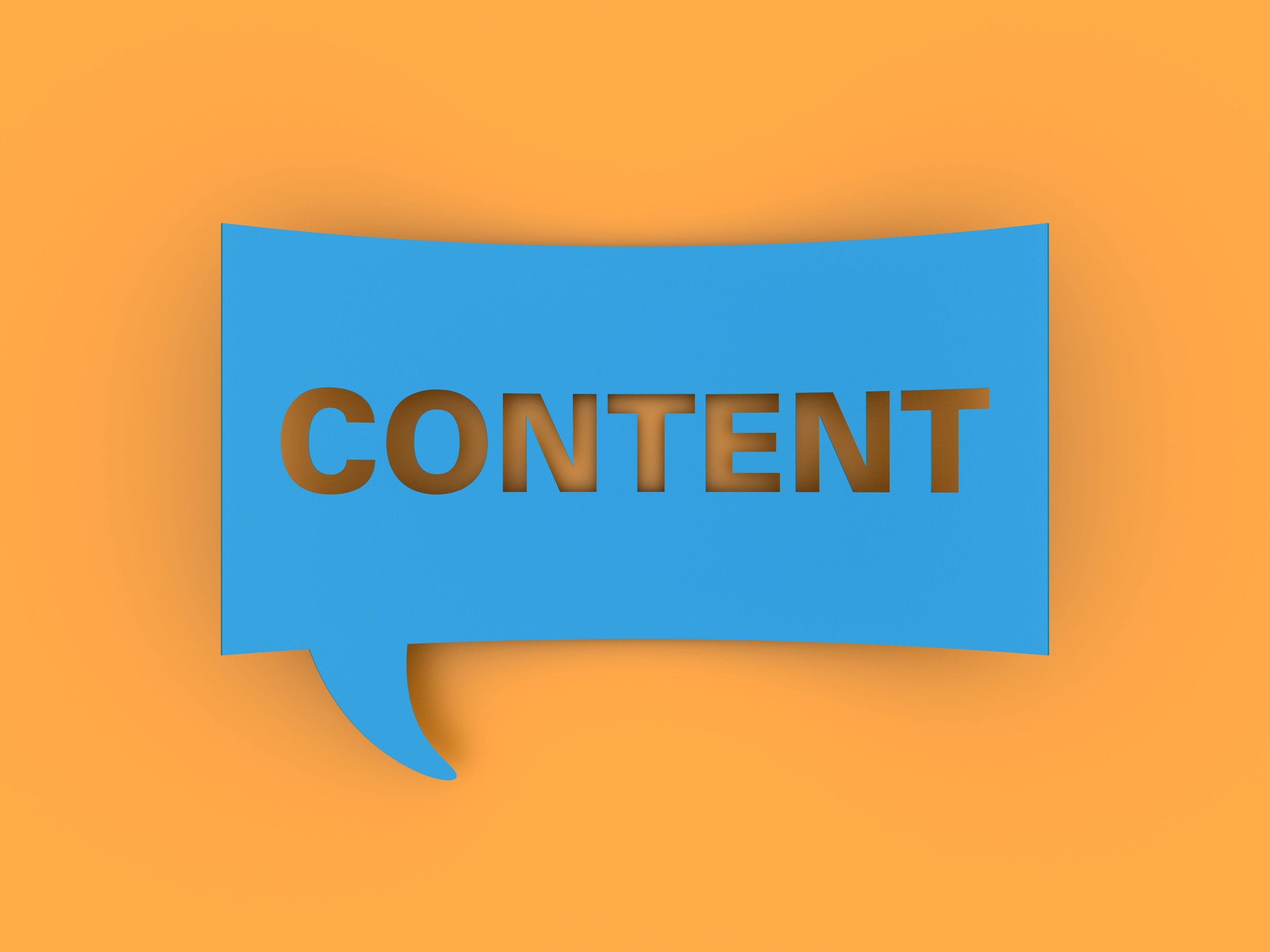 Speech Bubble with CONTENT Word Speech Bubble with CONTENT Word